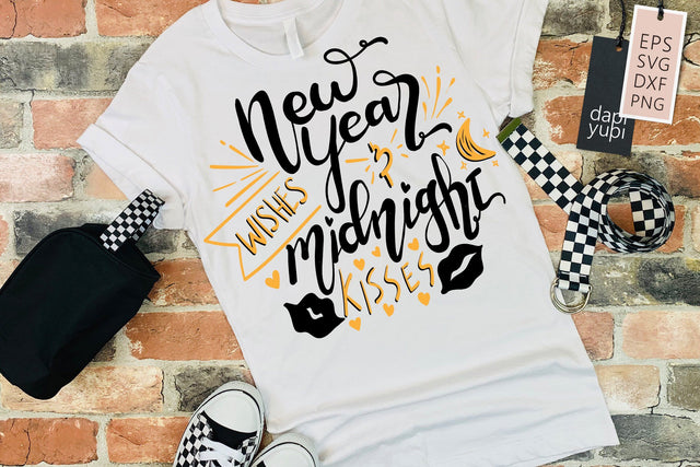 New Year SVG New Year Wishes And Midnight Kisses Quotes SVG dapiyupi store 