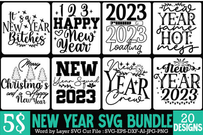 New Year T-Shirt Design Bundle , New Year T-Shirt Design Bundle , New Year T-Shirt Design PNG , New yEar SVG Bundle Quotes , New Year SVG Bundle Cut File,Happy New Year SVG Bundle , New Year Vintage SVG Bundle SVG BlackCatsMedia 