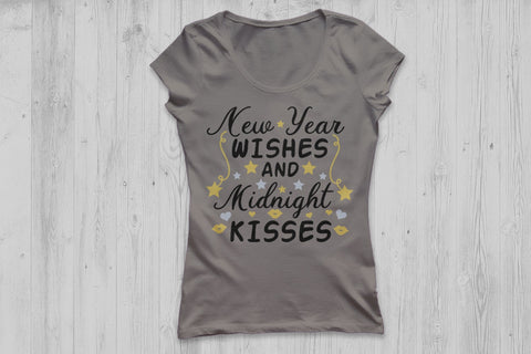 New Year Wishes And Midnight Kisses| New Year's Eve SVG Cutting Files. SVG CosmosFineArt 