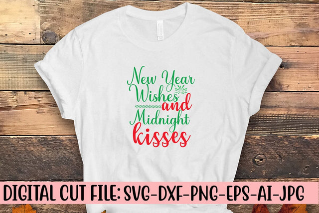 New Year Wishes And Midnight Kisses SVG Cut File SVG Syaman 