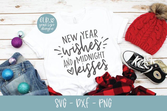 New Year Wishes and Midnight Kisses SVG Grace Lynn Designs 