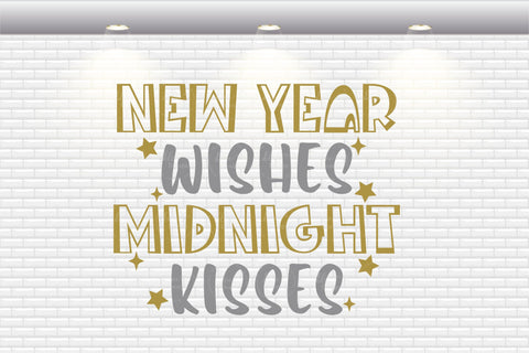 New Year Wishes And Midnight Kisses - SVG, PNG, DXF, EPS SVG Elsie Loves Design 