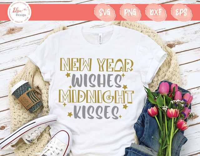 New Year Wishes And Midnight Kisses - SVG, PNG, DXF, EPS SVG Elsie Loves Design 