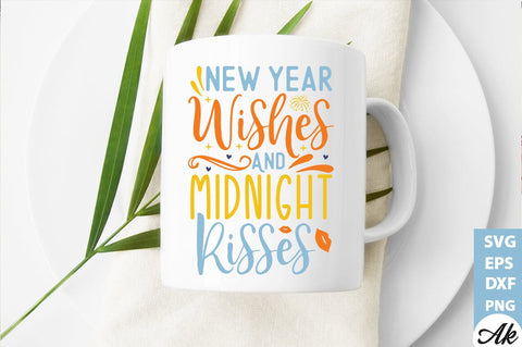 New year wishes and midnight kisses SVG SVG akazaddesign 