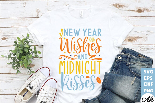 New year wishes and midnight kisses SVG SVG akazaddesign 