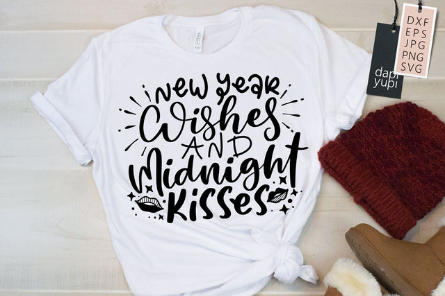 New Year Wishes And Midnight Kisses SVG SVG dapiyupi store 