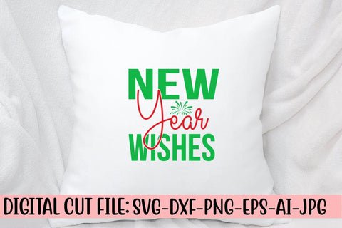 New Year Wishes SVG Cut File SVG Syaman 