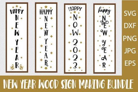 New Year Wood Sign Making Bundle SVG md faruk hossain 