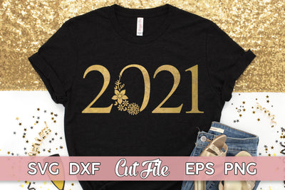 New Years 2021 SVG | gold floral for NYE | New Year shirt SVG Maggie Do Design 