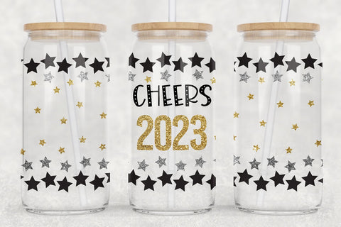 New Years Glass Can SVG Bundle | New Years Eve Can Glass Wraps SVG B Renee Design 