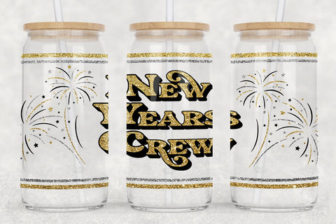 New Years Glass Can SVG Bundle | New Years Eve Can Glass Wraps SVG B Renee Design 