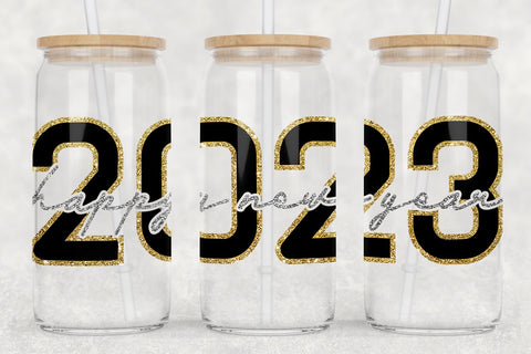 New Years Glass Can SVG Bundle | New Years Eve Can Glass Wraps SVG B Renee Design 