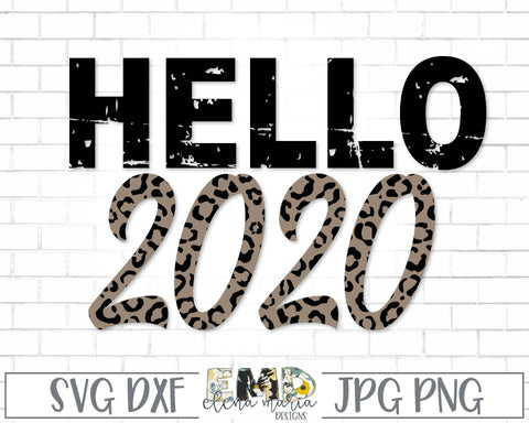New Years | Hello 2020 Svg File SVG Elena Maria Designs 