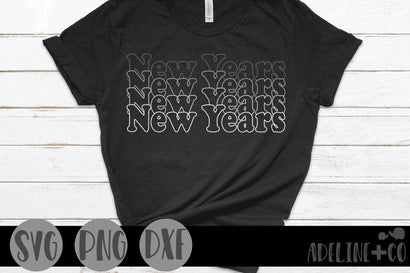 New Years, Stacked SVG Adeline&co 