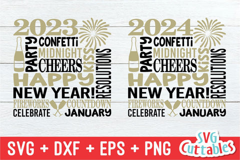 New Year's Subway Art SVG Svg Cuttables 