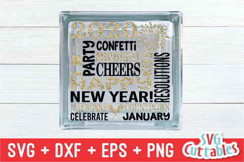 New Year's Subway Art SVG Svg Cuttables 