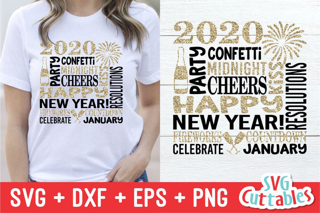 New Year's Subway Art SVG Svg Cuttables 