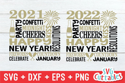 New Year's Subway Art SVG Svg Cuttables 