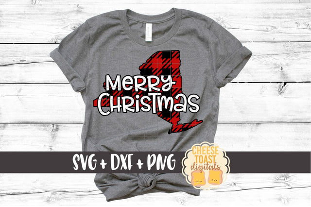 New York - Buffalo Plaid State - SVG PNG DXF Cut Files SVG Cheese Toast Digitals 