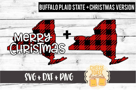 New York - Buffalo Plaid State - SVG PNG DXF Cut Files SVG Cheese Toast Digitals 