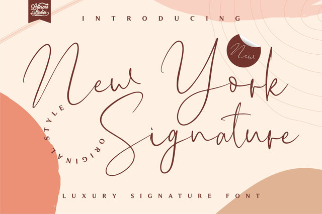 New York Signature Font Letterena Studios 