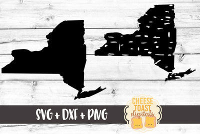New York - Solid & Grunge SVG Cheese Toast Digitals 