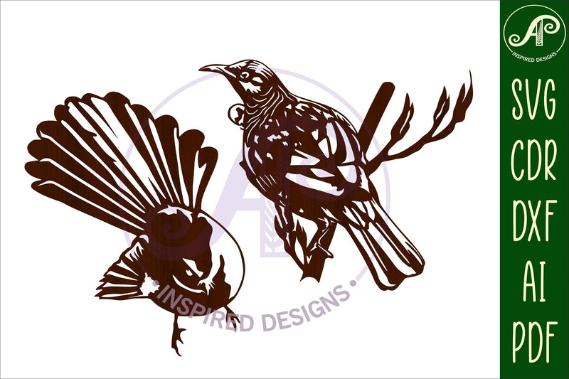 New Zealand birds cut outs SVG files - So Fontsy