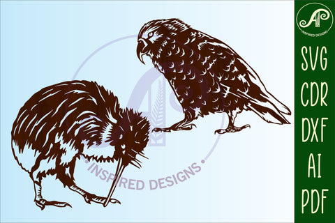 New Zealand birds cut outs SVG files SVG APInspireddesigns 