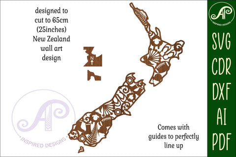 New Zealand icons with designs outline SVG laser cut file SVG APInspireddesigns 