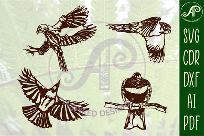 New Zealand native birds cut outs SVG files SVG APInspireddesigns 