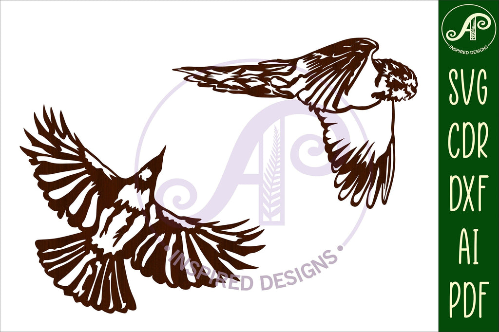 New Zealand native birds cut outs SVG files - So Fontsy