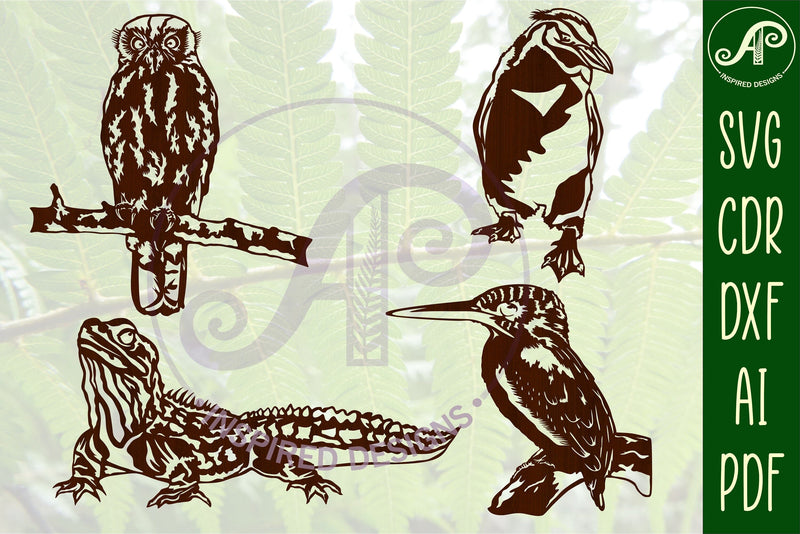 New Zealand native cut outs SVG files SVG APInspireddesigns 