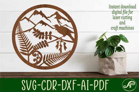 New Zealand theme scenery wall art SVG file SVG APInspireddesigns 