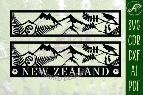 New Zealand theme scenery wall art SVG file SVG APInspireddesigns 