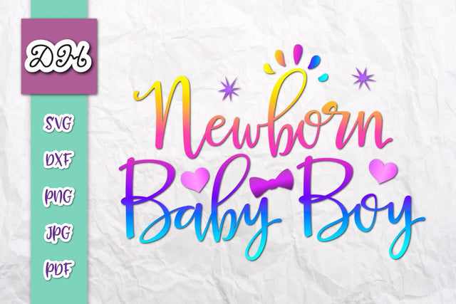 Newborn Baby Boy Print & Cut SVG Digitals by Hanna 