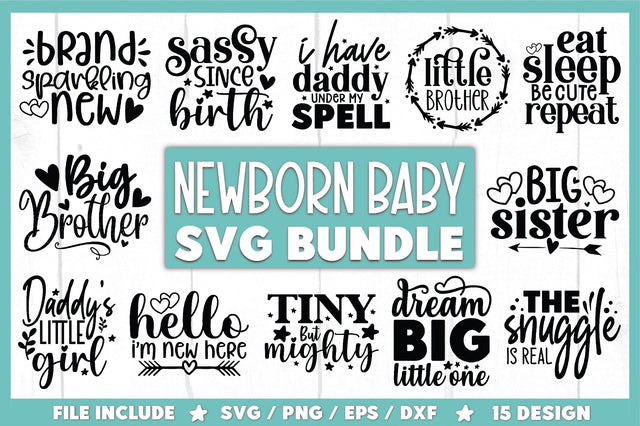 Newborn Baby SVG Bundle SVG Ariyan 