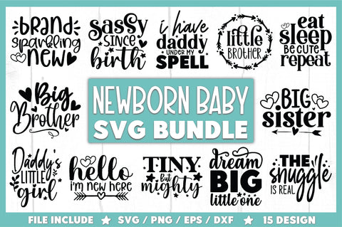 Newborn Baby SVG Bundle SVG Ariyan 
