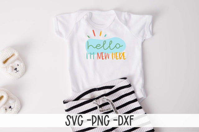 Newborn SVG-Baby SVG-Hello I'm New Here SVG SVG Linden Valley Designs 