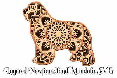 Newfoundland Layered Mandala SVG File SVG Digital Honeybee 
