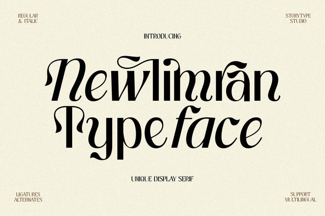 Newlimran Typeface Font Storytype Studio 