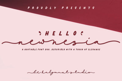 Newnesia | A Quotable Font Duo Font Halymuntstd 