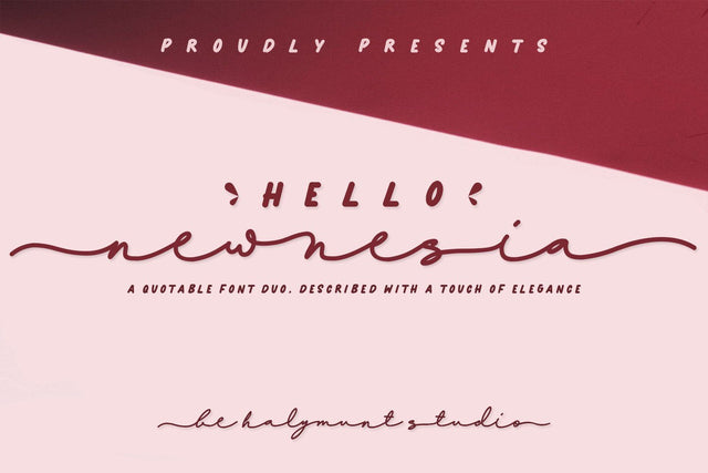 Newnesia | A Quotable Font Duo Font Halymuntstd 