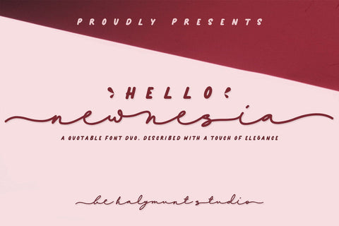 Newnesia | A Quotable Font Duo Font Halymuntstd 