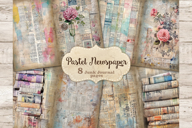 Newspaper Journal Card | Vintage Ephemera SVG GlamArtZhanna 