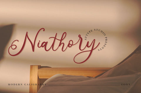 Niathory - Modern Calligraphy Font Font Attype studio 