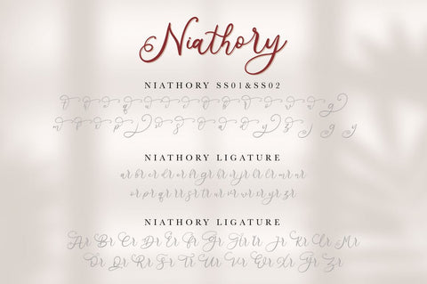 Niathory - Modern Calligraphy Font Font Attype studio 