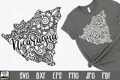 Nicaragua SVG File - Nicaragua Mandala Design SVG Old Market 