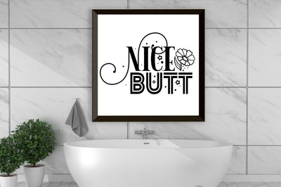 Nice butt, Bathroom SVG SVG DESIGNISTIC 