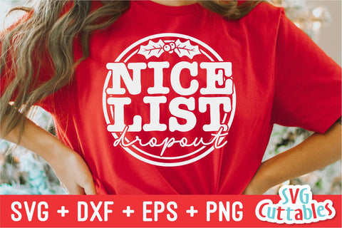 Nice List Dropout | Christmas SVG SVG Svg Cuttables 