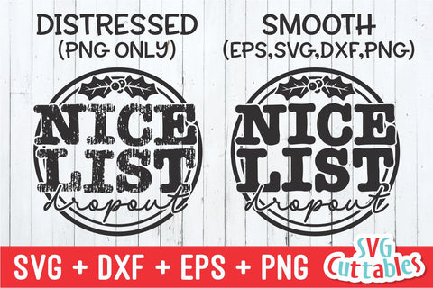 Nice List Dropout | Christmas SVG SVG Svg Cuttables 
